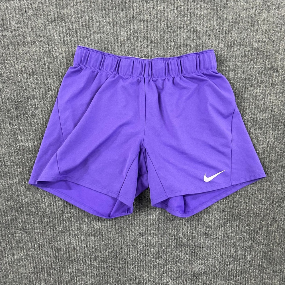 Nike Athletic Shorts Womens Size XS Purple Dri-Fit Running Workout Elastic Waist